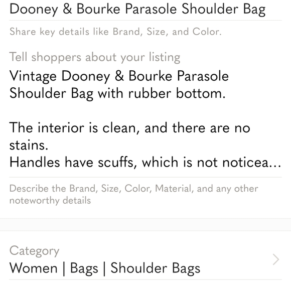 Vintage Dooney & Bourke Parasole Shoulder Bag - Picture 16 of 16